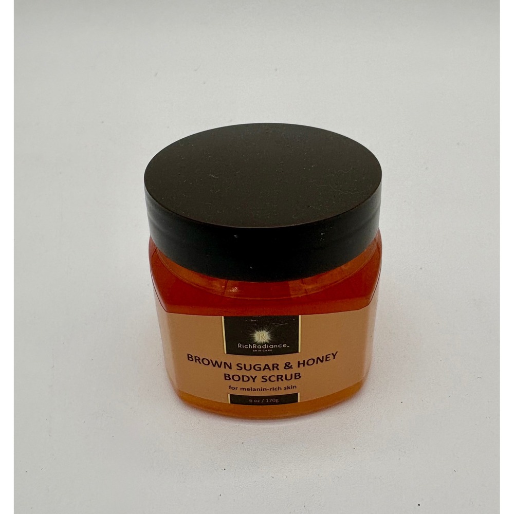 Rich Radiance Brown Sugar & Honey Body Scrub for Melanin-Rich Skin 6oz DT08607
